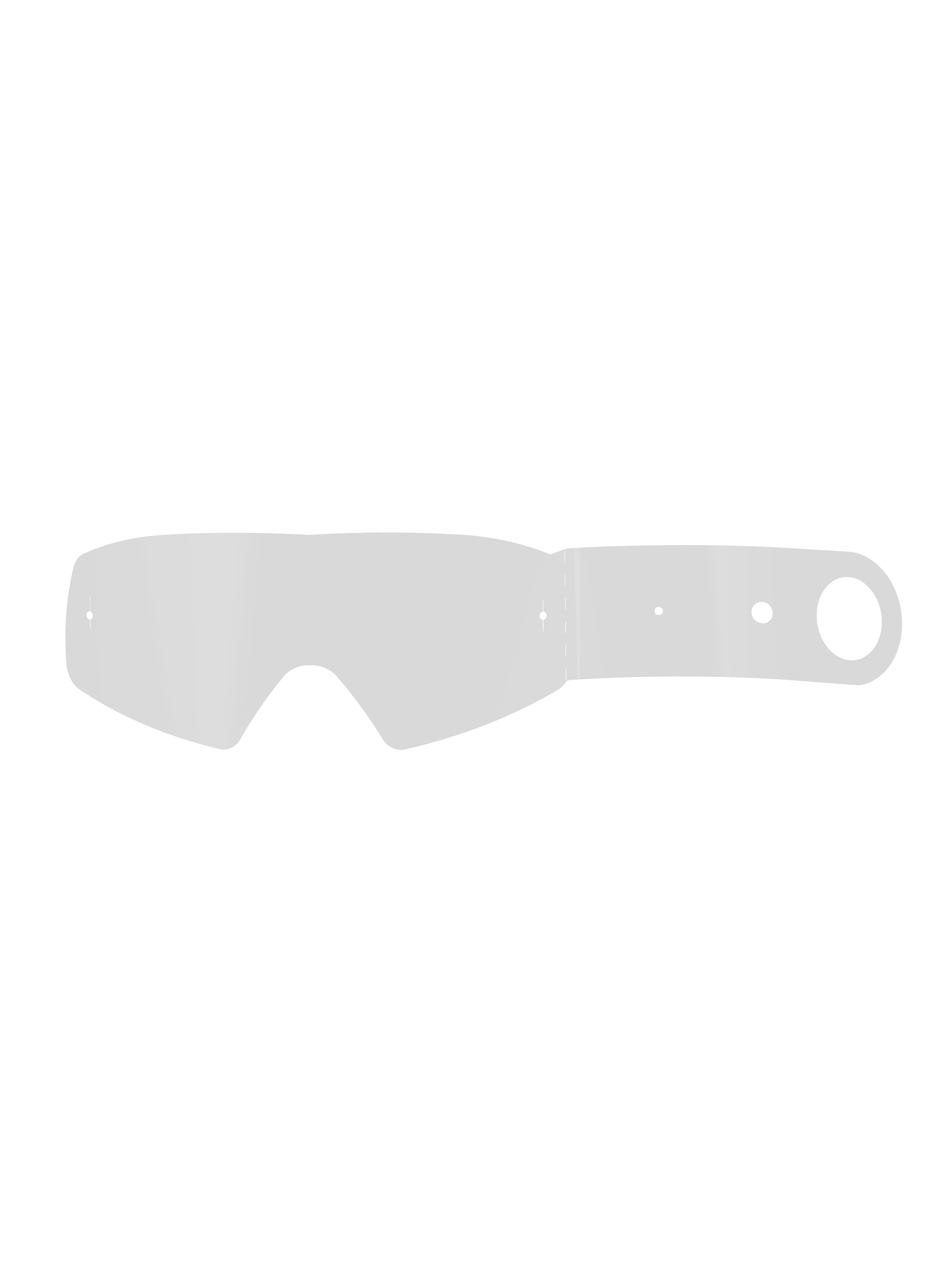 Alpinestars Vision Youth 8-5-3 Tear Off, transparentes Zubehör für Motocross-Brillen, einzelne klare Polyesterfolie mit lasergeschnittenen Kanten, Ausrichtungslöcher und integrierte Zuglasche mit Fingerschlaufe für schnelles Abziehen während der Offroad-Fahrt