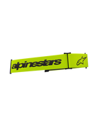 Alpinestars Supertech Brillenband, Motocross-Brillenzubehör, Gelb Fluo und Schwarz, mit schwarzem Alpinestars-Schriftzug und Stern-Logo, Ersatzband für Offroad-Brillen
