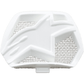 Alpinestars Supertech M10/M8 Helm Kinnbelüftung, Weiß, Ersatz-Belüftungskomponente mit sternförmigem Design und silbernem Mesh-Gitter, Motorradhelm-Zubehör