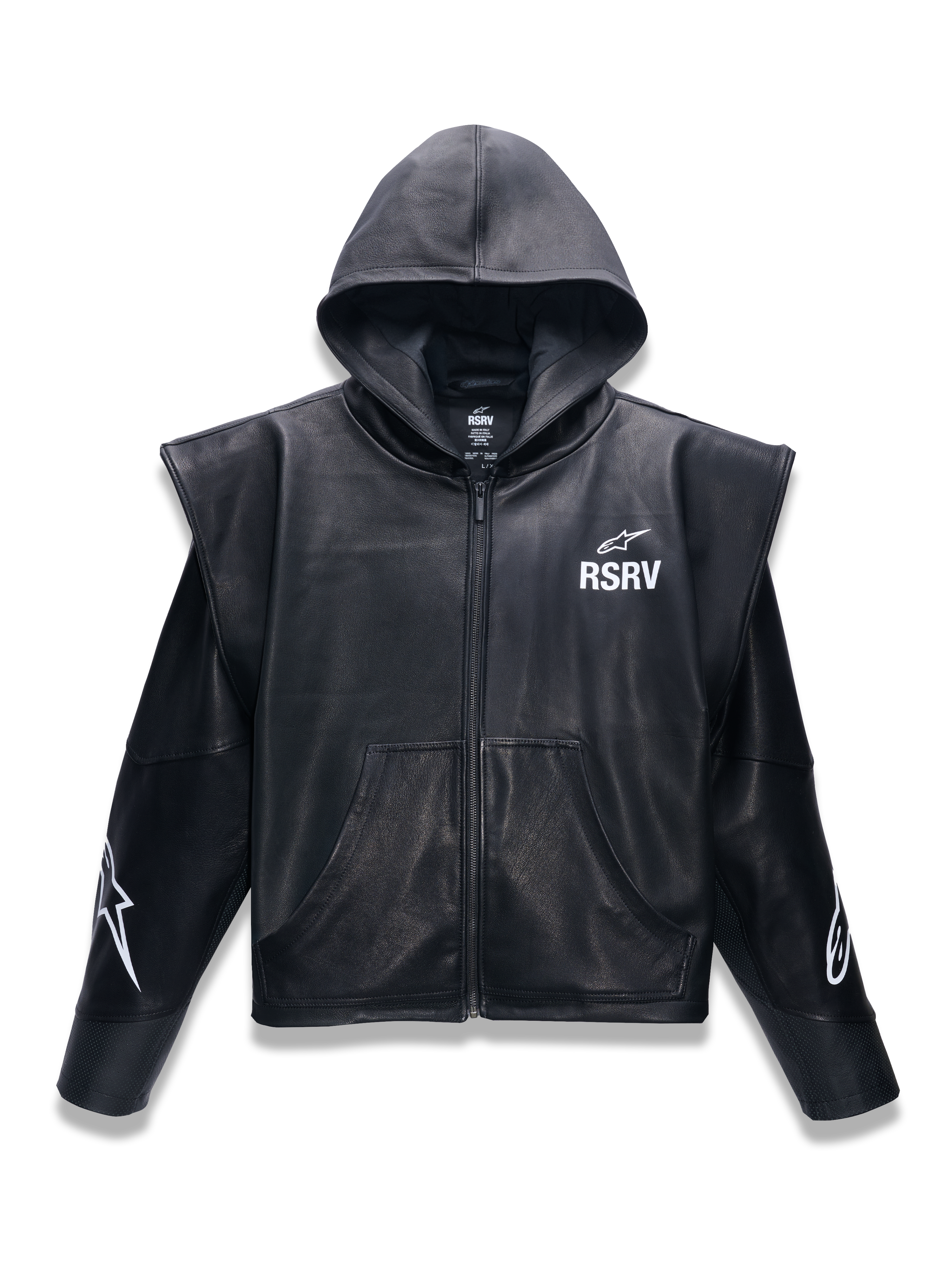 RSRV Axis Leder-Kapuzenpullover