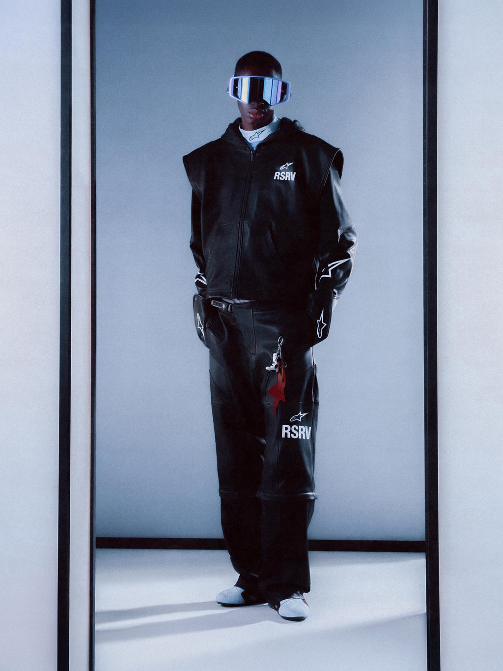 RSRV Axis Leder-Kapuzenpullover