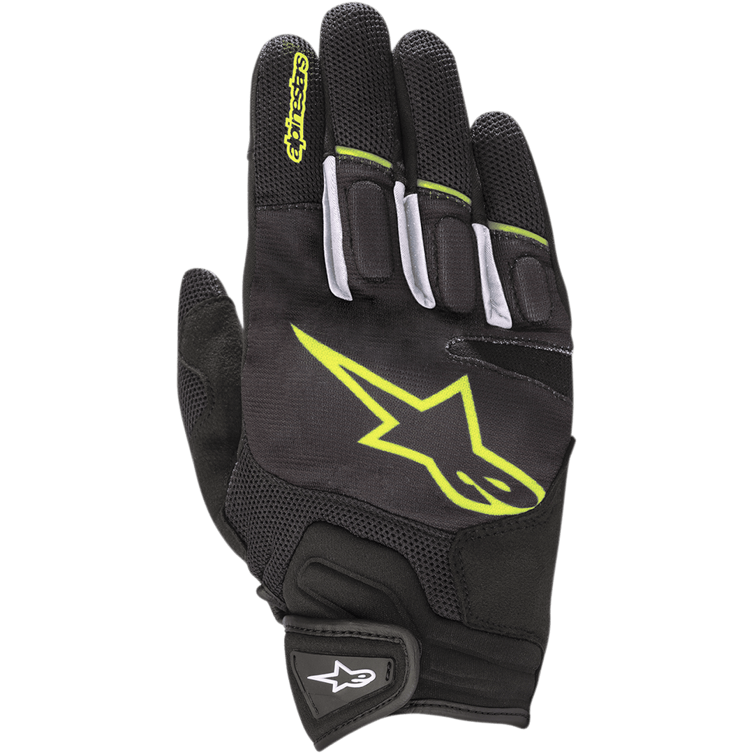 leichte motorrad handschuhe L / Schwarz-Gelb Fluo
