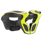 Alpinestars Youth Nackenstütze, Motocross-Nackenprotektor, Schwarz und Gelb Fluo, mit einem leuchtend gelben, spritzgegossenen Polymerrahmen und schwarzer EVA-Schaumpolsterung, ergonomisch geschwungenes Design für jugendliche Fahrer, Offroad- und Motocross-Schutzausrüstung