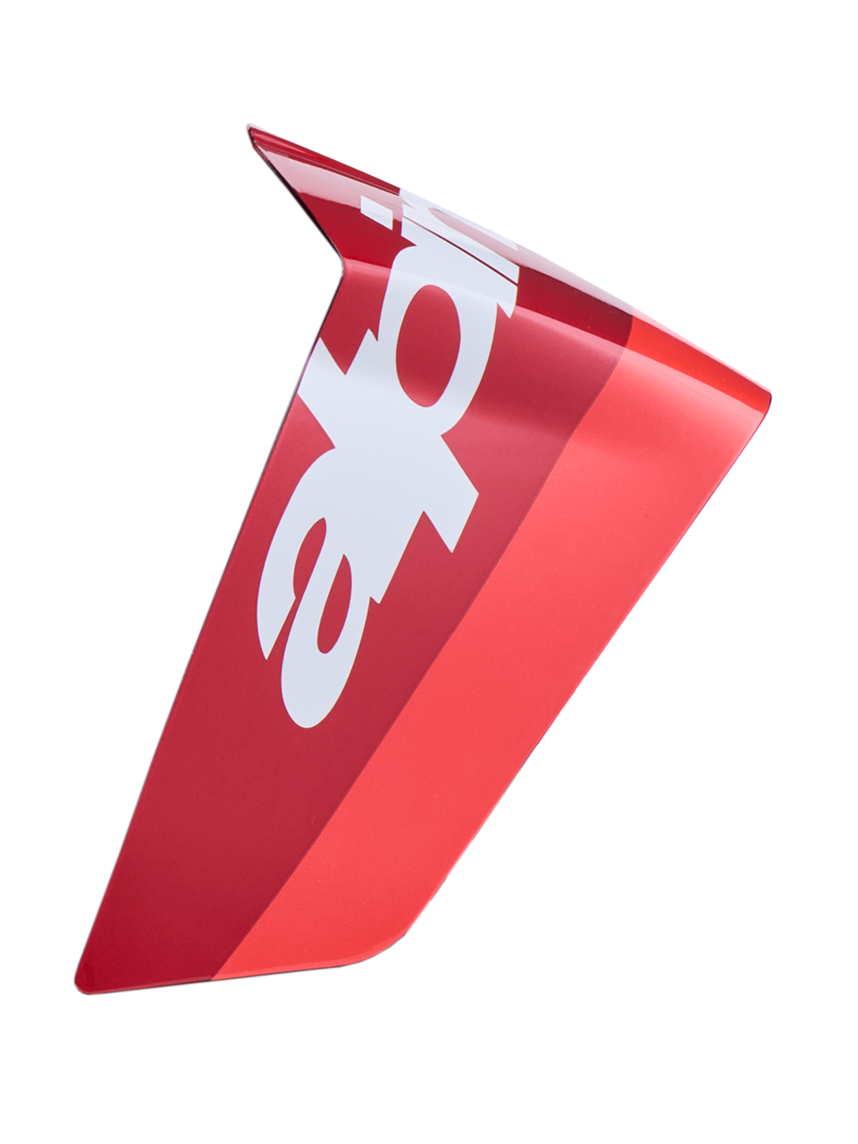 Supertech R10 Arius Race Spoiler, Motorrad-Rennspoiler, Rot mit weißem Logo, aerodynamisches Design, hochglänzende Oberfläche