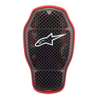 Alpinestars Nucleon KR-1 Cell i Rückenprotektor, Motorrad-Rückenprotektor-Einsatz, Transparent Smoke Red, mit Waben-Zelldesign und weißem Alpinestars-Logo in der Mitte, leichte und ergonomische Schutzausrüstung.
