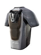 Tech-Air 5 System airbag vest in dark gray and black, rear view with a large honeycomb-textured back protector.
