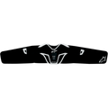 Alpinestars Saturn Kidney Belt, Motorcycle Kidney Belt, Black and White, ergonomic curved design with reinforced TPR panel, featuring ventilation indents and Alpinestars logo, lightweight off-road protection gear