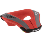 Alpinestars Youth Sequence Neck Roll, Motocross-Nackenschutz, Rot und Grau, mit roter Mesh-Polsterung, grauen Akzenten und einem schwarzen Riemen, weiße Branding- und Logo-Details, ergonomischer Schutz für junge Fahrer