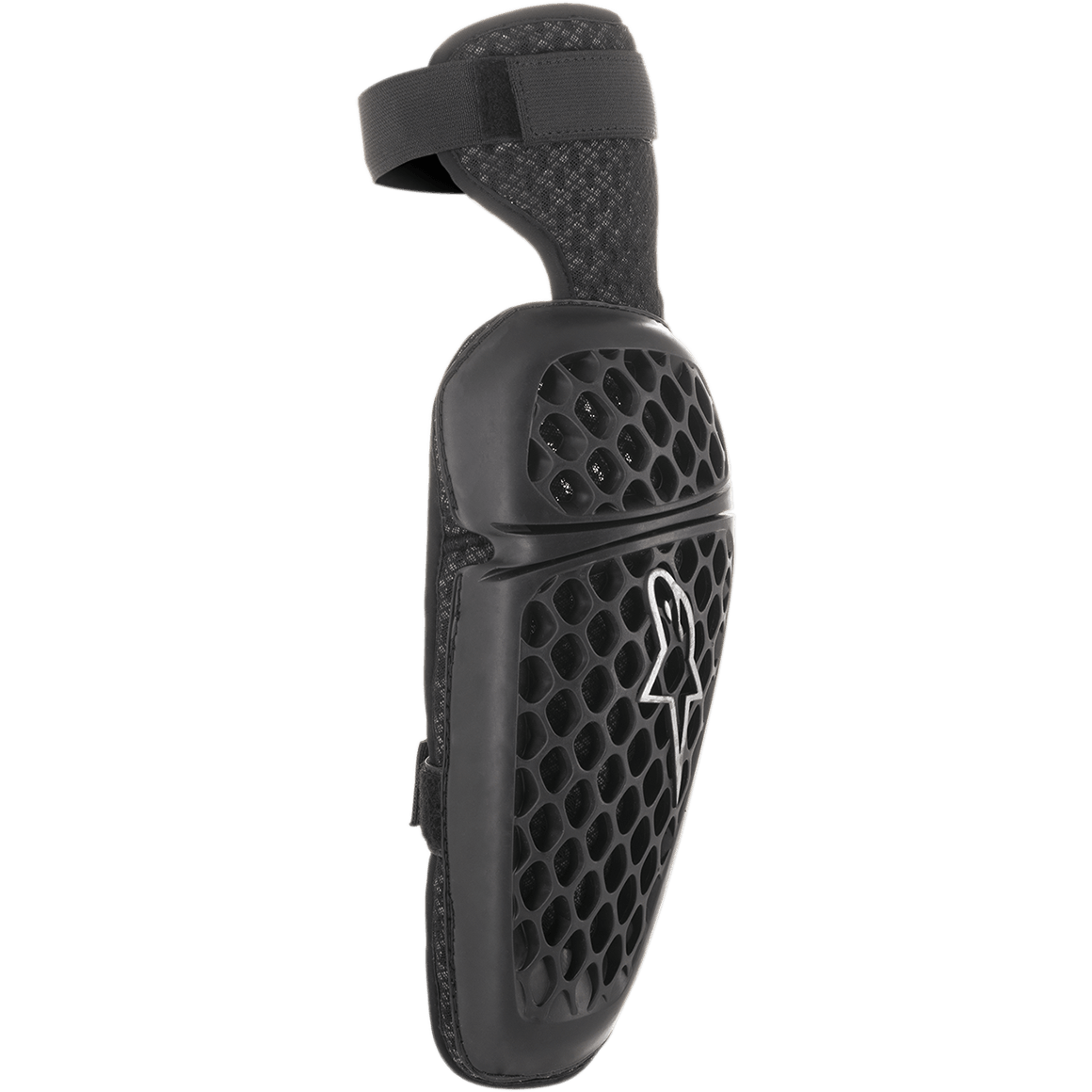 Alpinestars Youth Bionic Plus Ellenbogenschützer, Schwarz, Außenschale mit Wabenmuster und weißem Astar-Logo, doppeltes Riemenverschlusssystem, ergonomischer Schutz für Jugend-Motocross und Offroad
